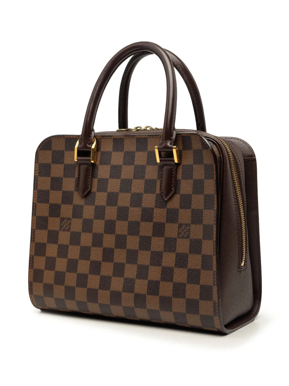 Louis Vuitton Pre-Owned 2001 pre-owned Damier Ebene Triana handtas Bruin