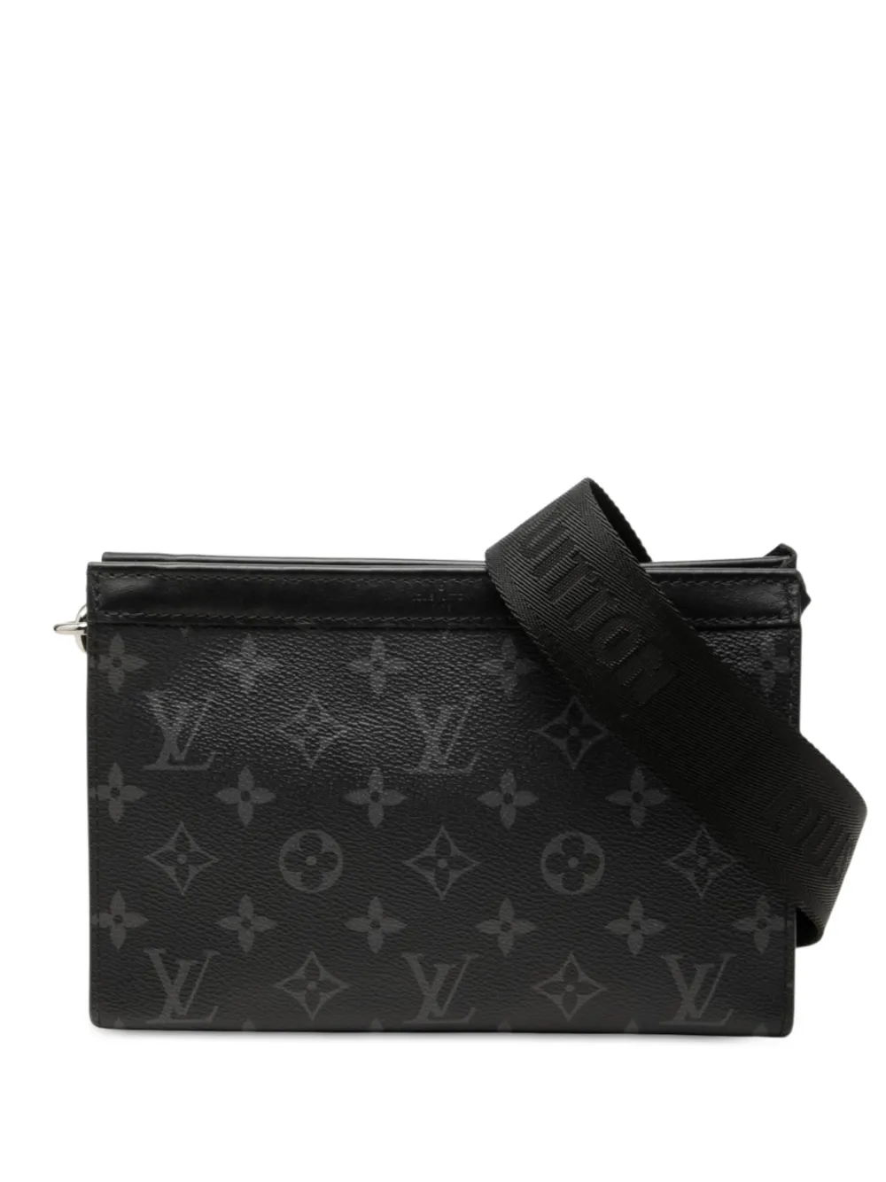 Louis Vuitton Pre-Owned Borsa a tracolla Gaston in tela Monogram Eclipse 2021-2026 - Nero