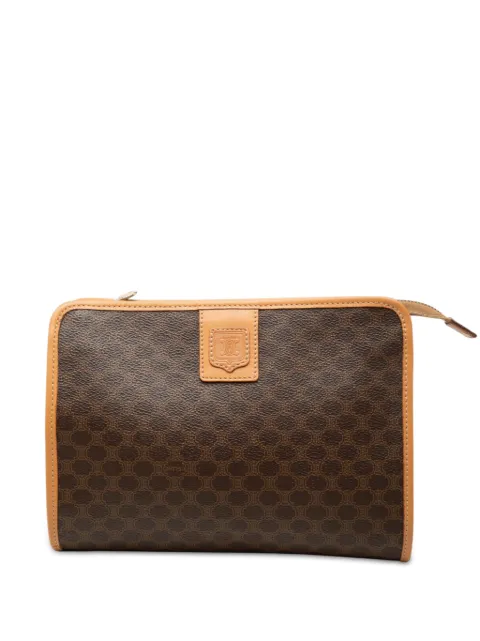 Celine Pre-Owned 2012 Macadam Coated Canvas clutch bag