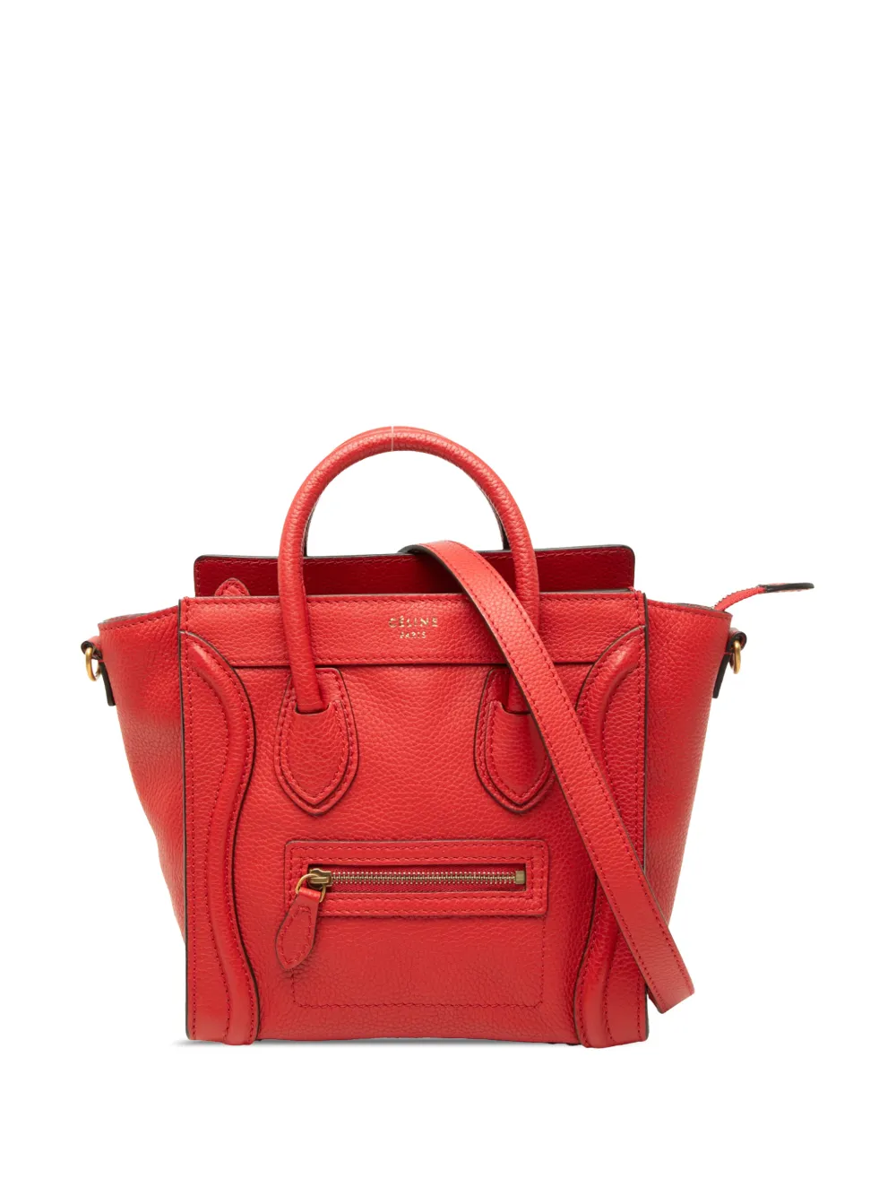 Celine Pre-Owned Borsa tote Nano Luggage in pelle 2013 - Rosso