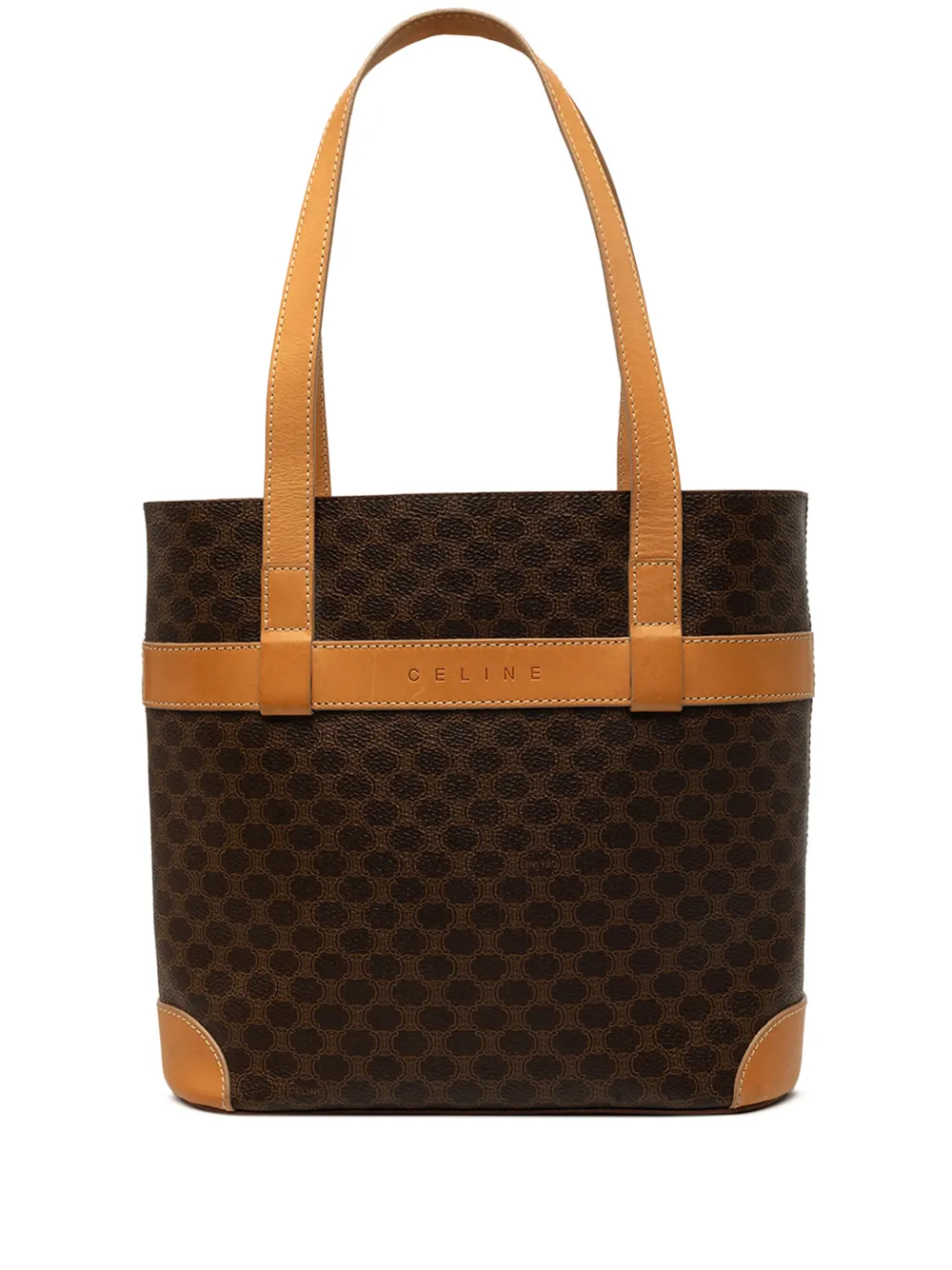 Celine Pre-Owned Borsa tote Macadam in tela cerata 2001 - Marrone