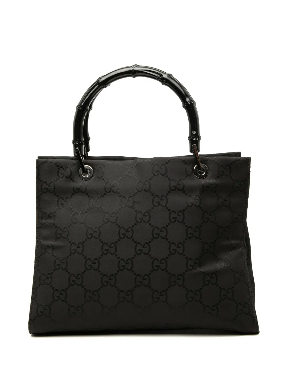 Gucci Pre-Owned 2000-2015 GG Nylon Bamboo satchel - Nero