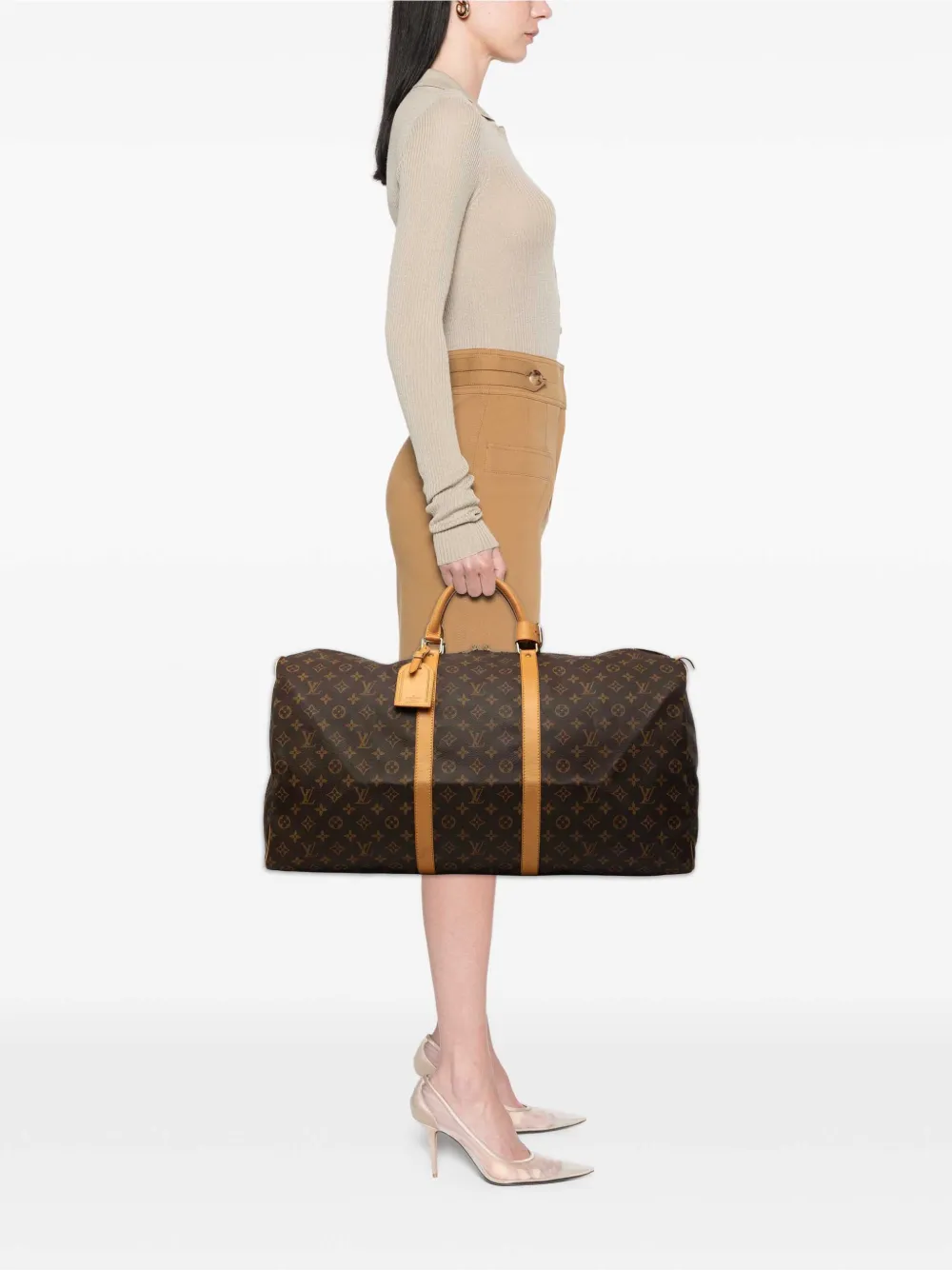 Louis Vuitton Pre-Owned 1997 Monogram Keepall 60 reistas Bruin