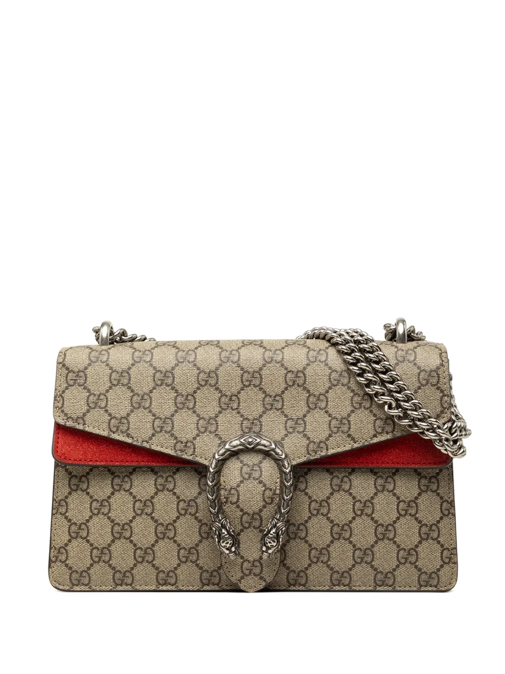 Gucci Pre-Owned 2016-2026 Medium GG Supreme Dionysus shoulder bag - Rosso