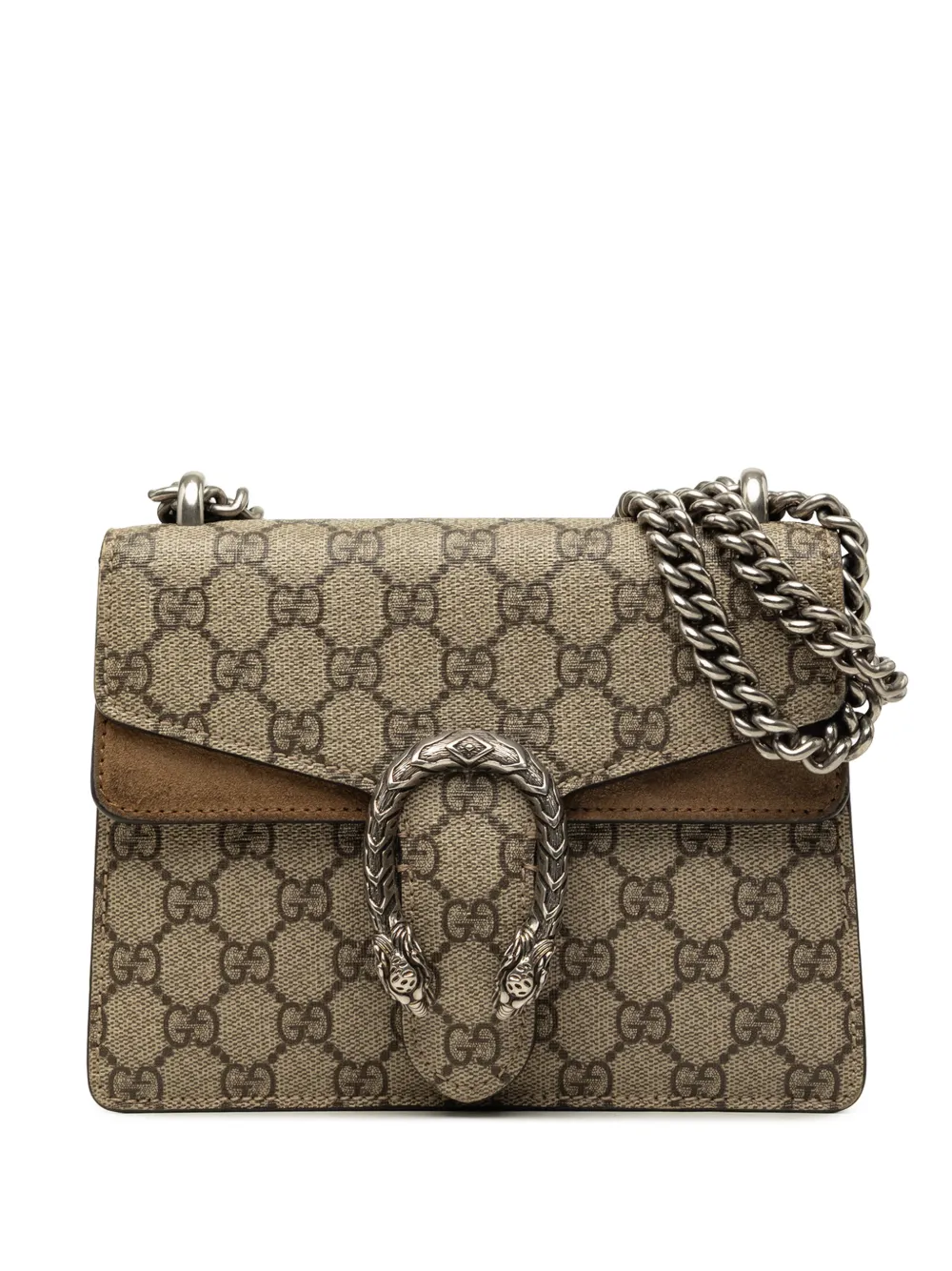 Gucci Pre-Owned 2016-2026 Small GG Supreme Dionysus crossbody bag - Toni neutri