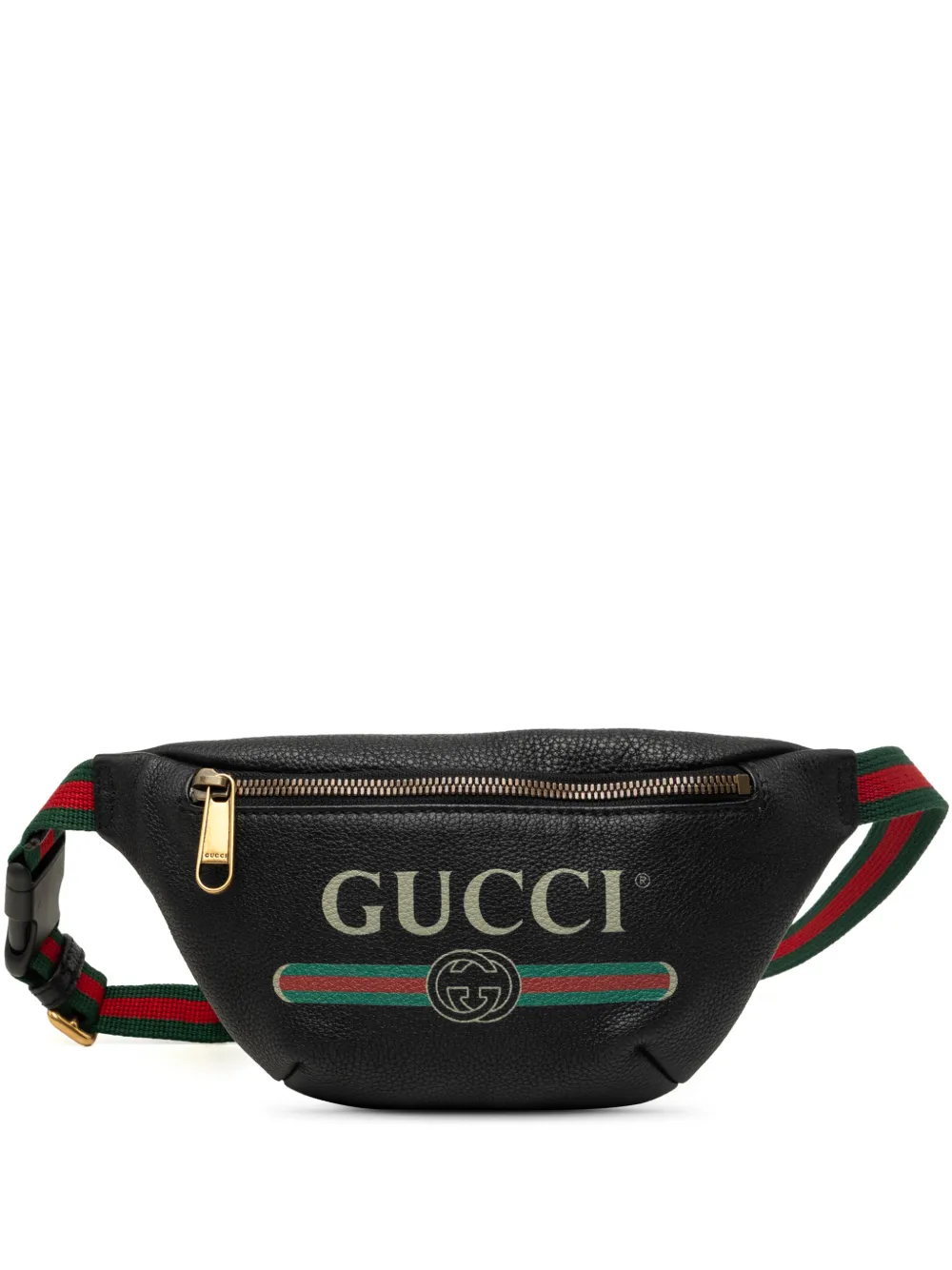 Gucci Pre-Owned Marsupio piccolo in pelle di vitello pieno fiore con logo 2000-2015 - Nero