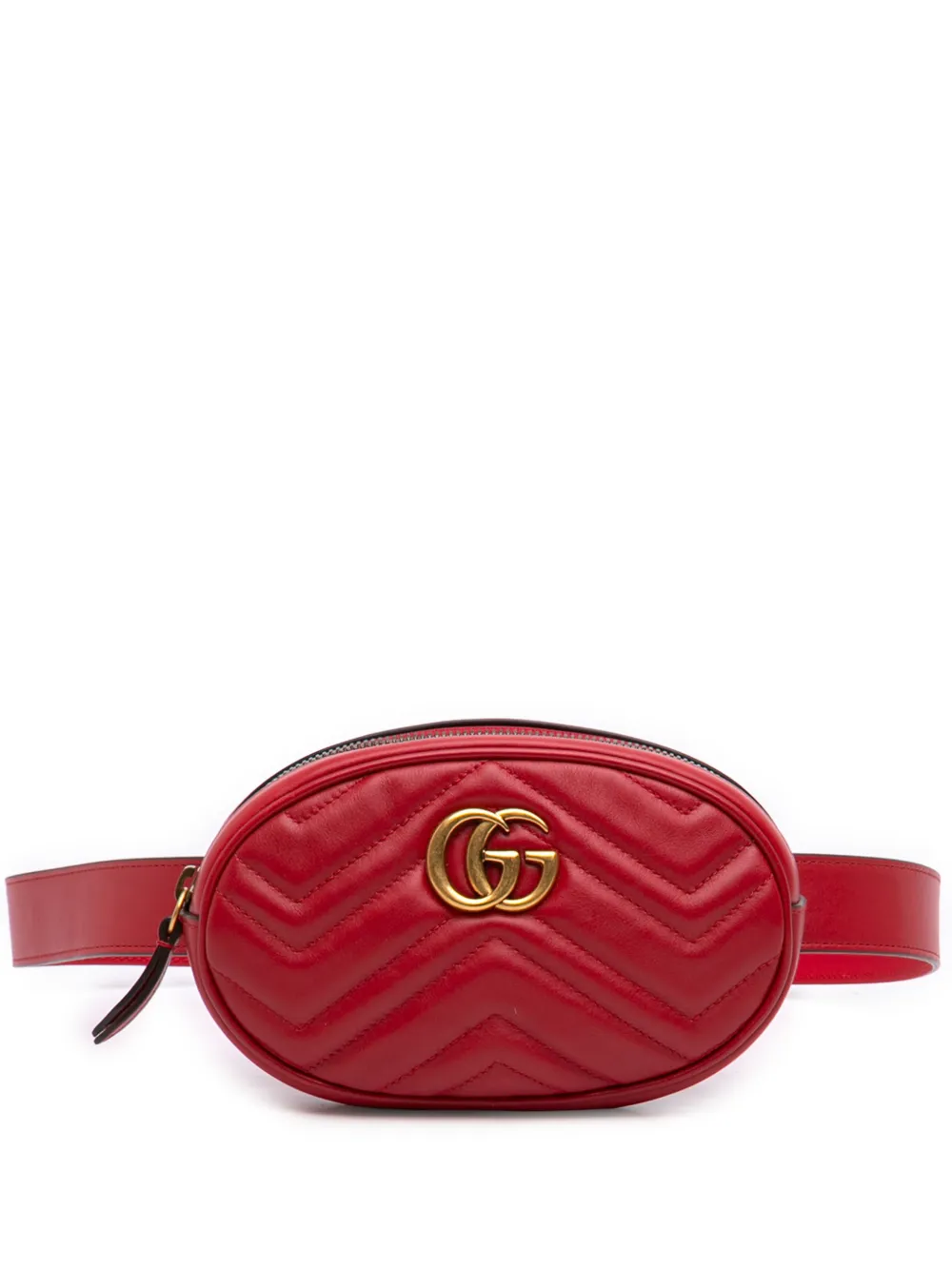 Gucci Pre-Owned 2016-2026 GG Marmont Matelasse Calfskin belt bag - Rosso
