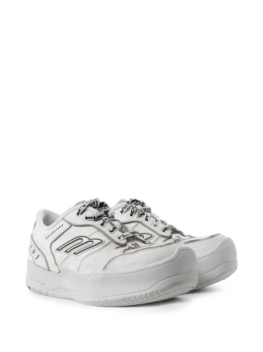 Balenciaga Hamptons platform sneakers Wit