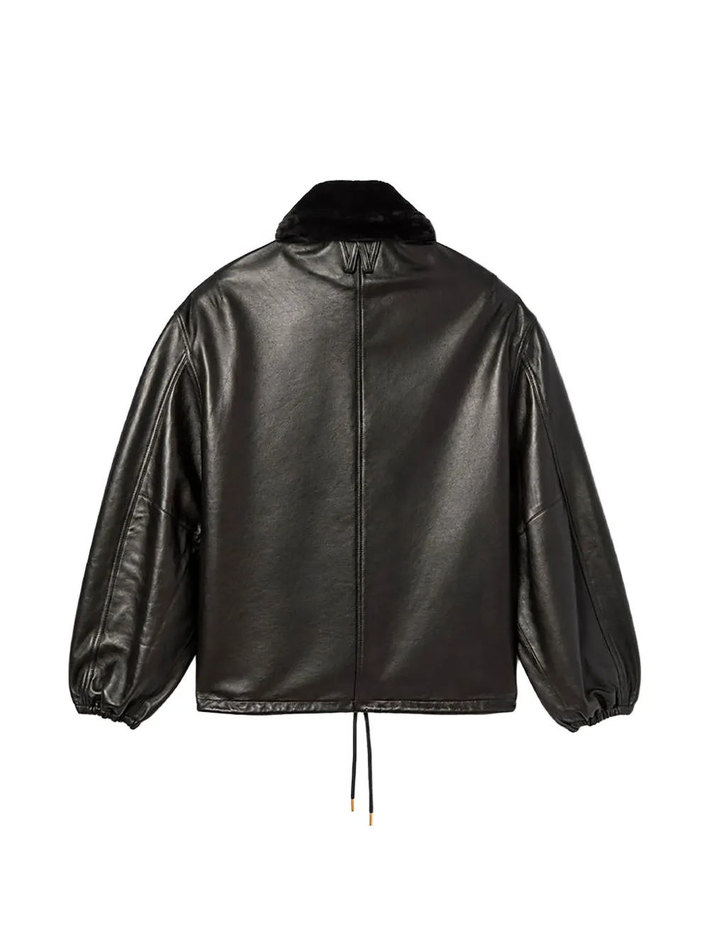Willy Chavarria Coach leather jacket Zwart