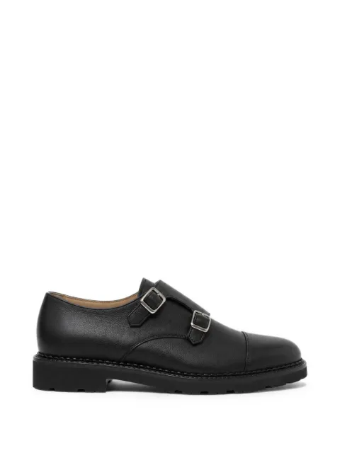 Scarosso Oswald grain-leather monk shoes