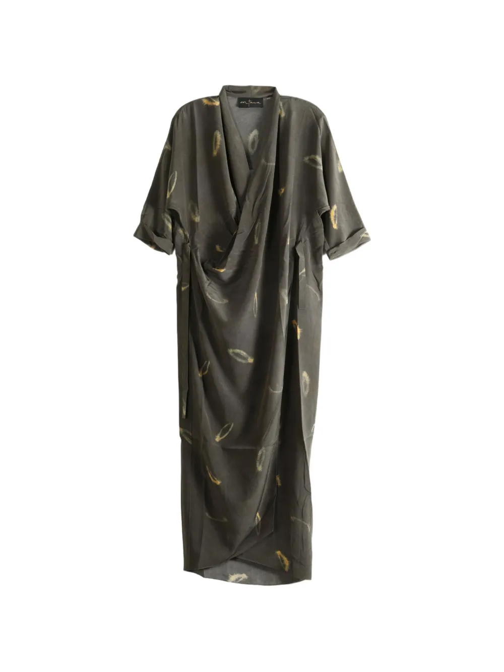Cortana Thea Silk Maxi Dress In Gray