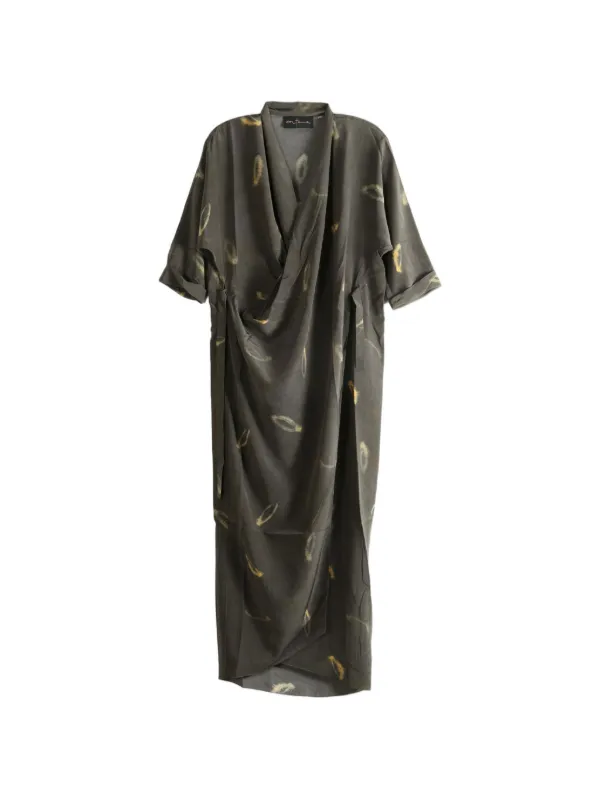 Cortana Thea Silk Maxi Dress in Grey