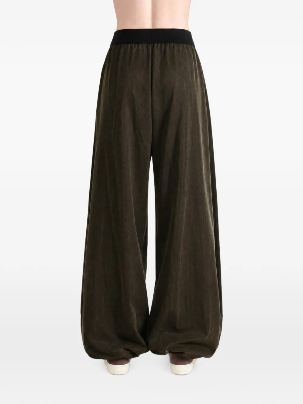Cortana Espera Pleated Elasticated-cuff Trousers in Brown, view 4