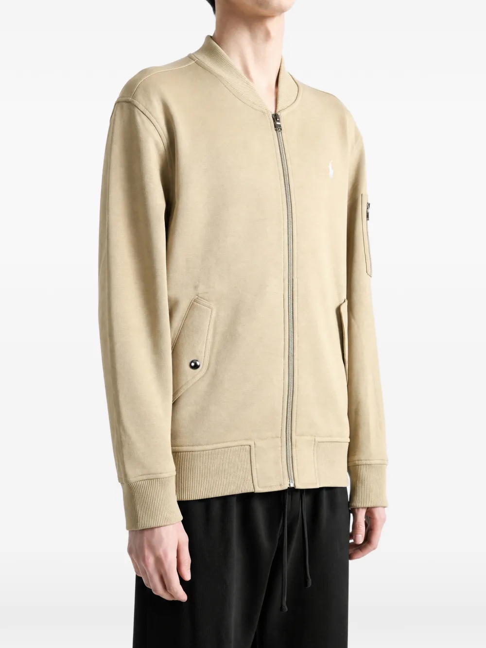 Polo Ralph Lauren Bomberjack met geborduurd logo Beige