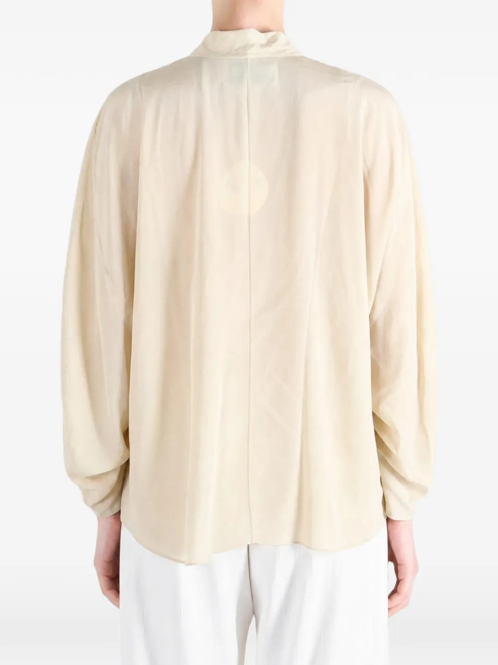Cortana Medina blouse met V-hals Beige
