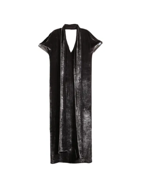 Cortana Iris velvet V-neck maxi dress