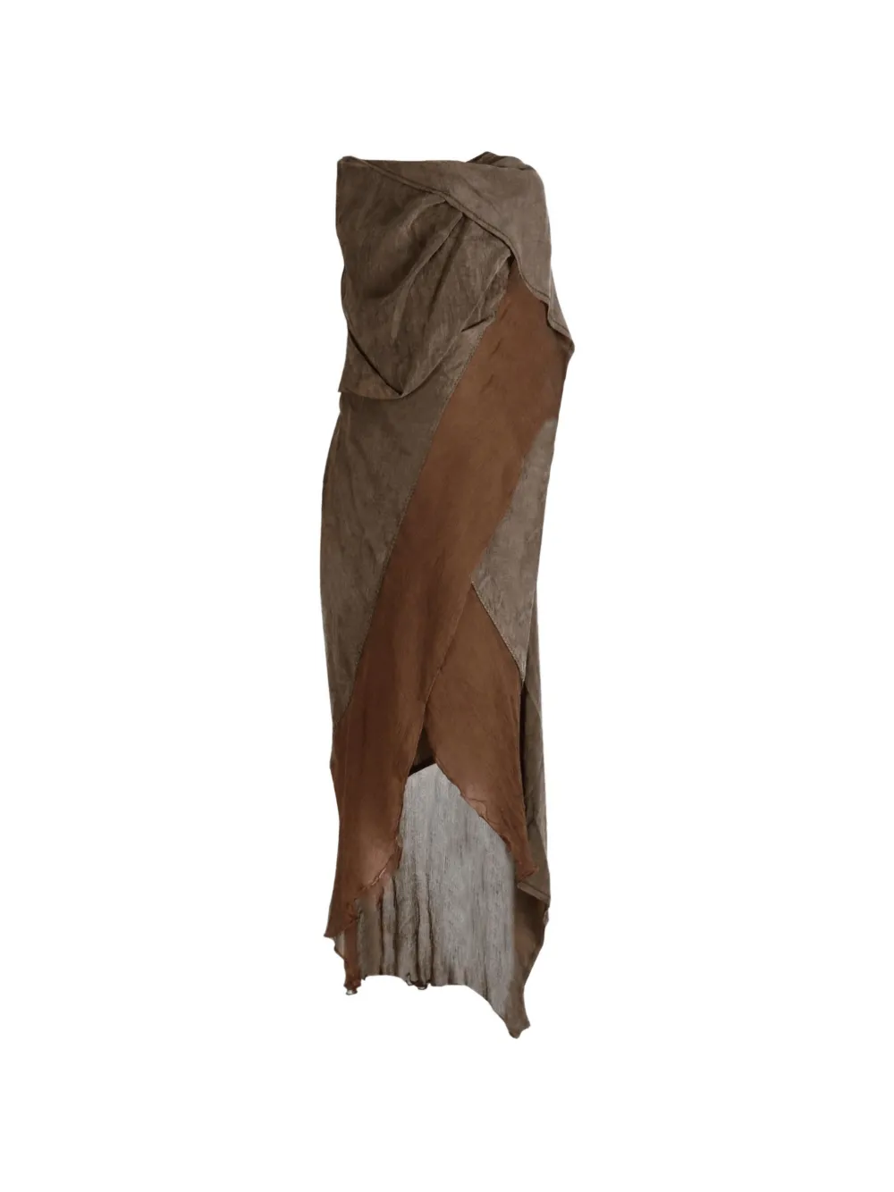 YEHUAFAN draped asymmetric maxi dress