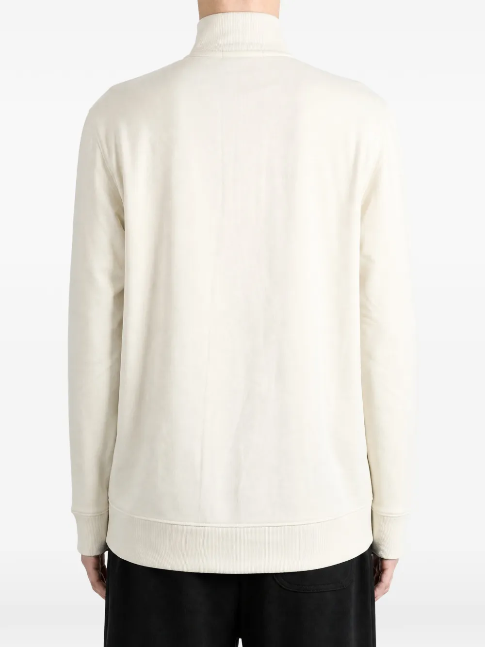 Polo Ralph Lauren Sweater met geborduurd logo en kwartrits Beige