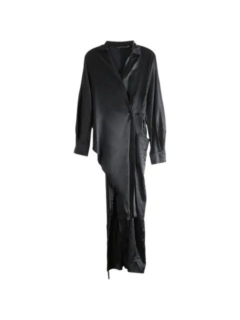 YEHUAFAN asymmetric wrap maxi dress