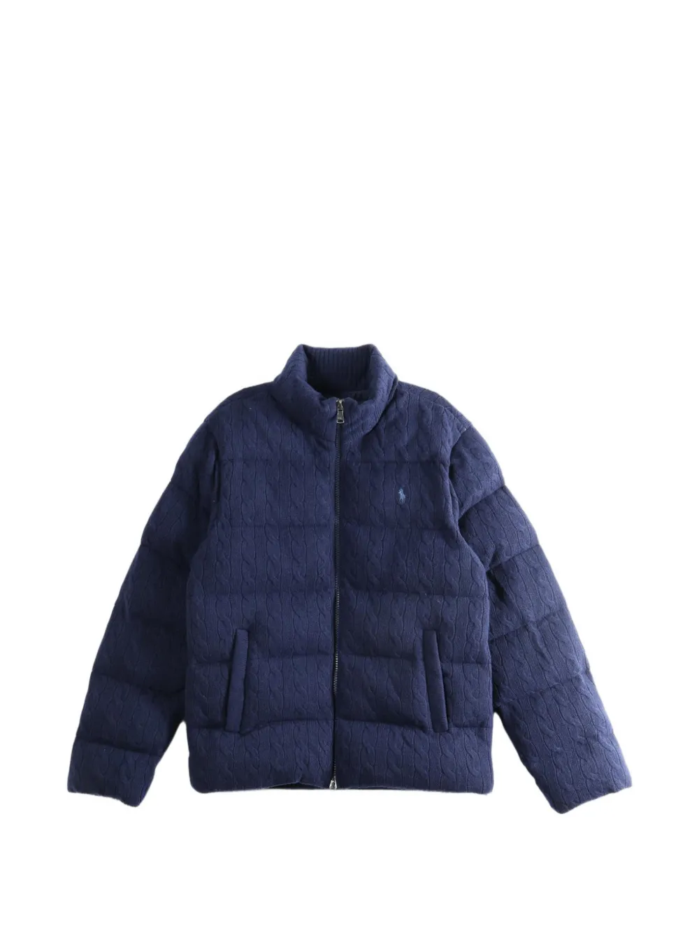 Polo Ralph Lauren cable-knit padded sweater jacket - Blu