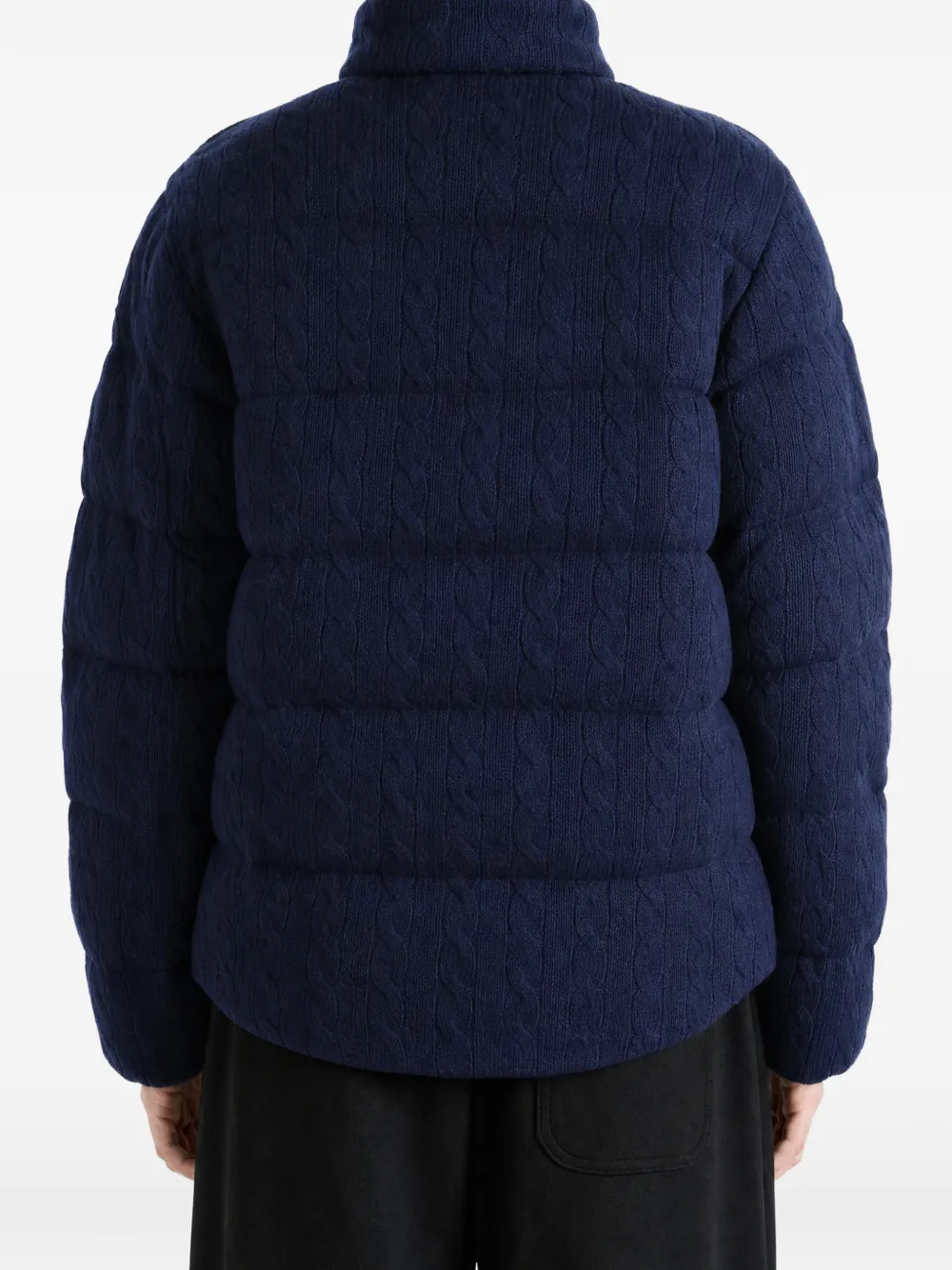 Polo Ralph Lauren Kabelgebreid gewatteerd sweaterjack Blauw