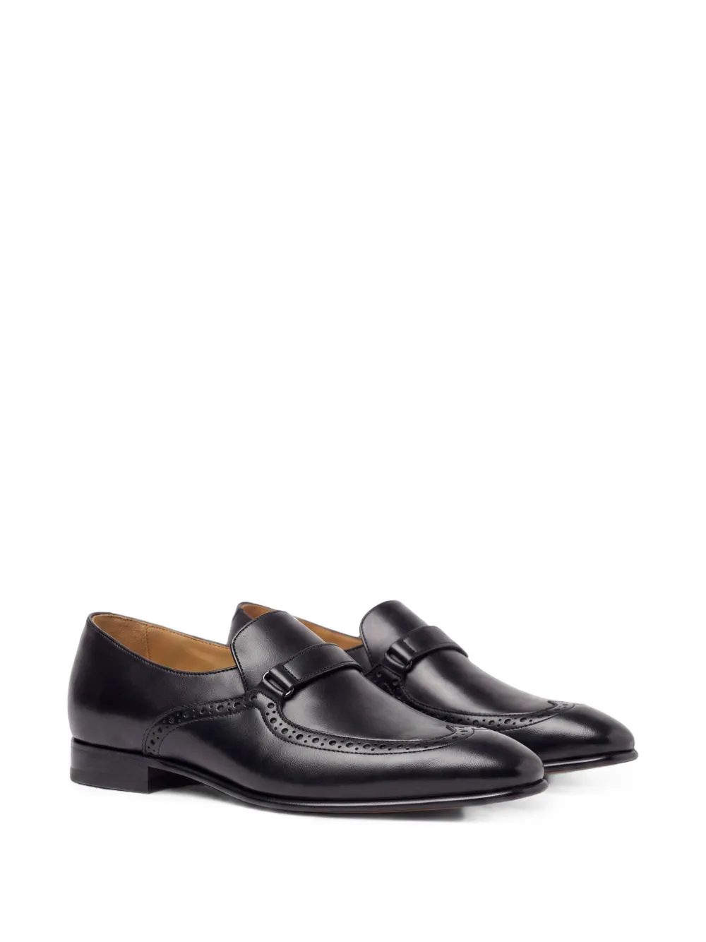 Scarosso Maude brogue-detail loafers Zwart