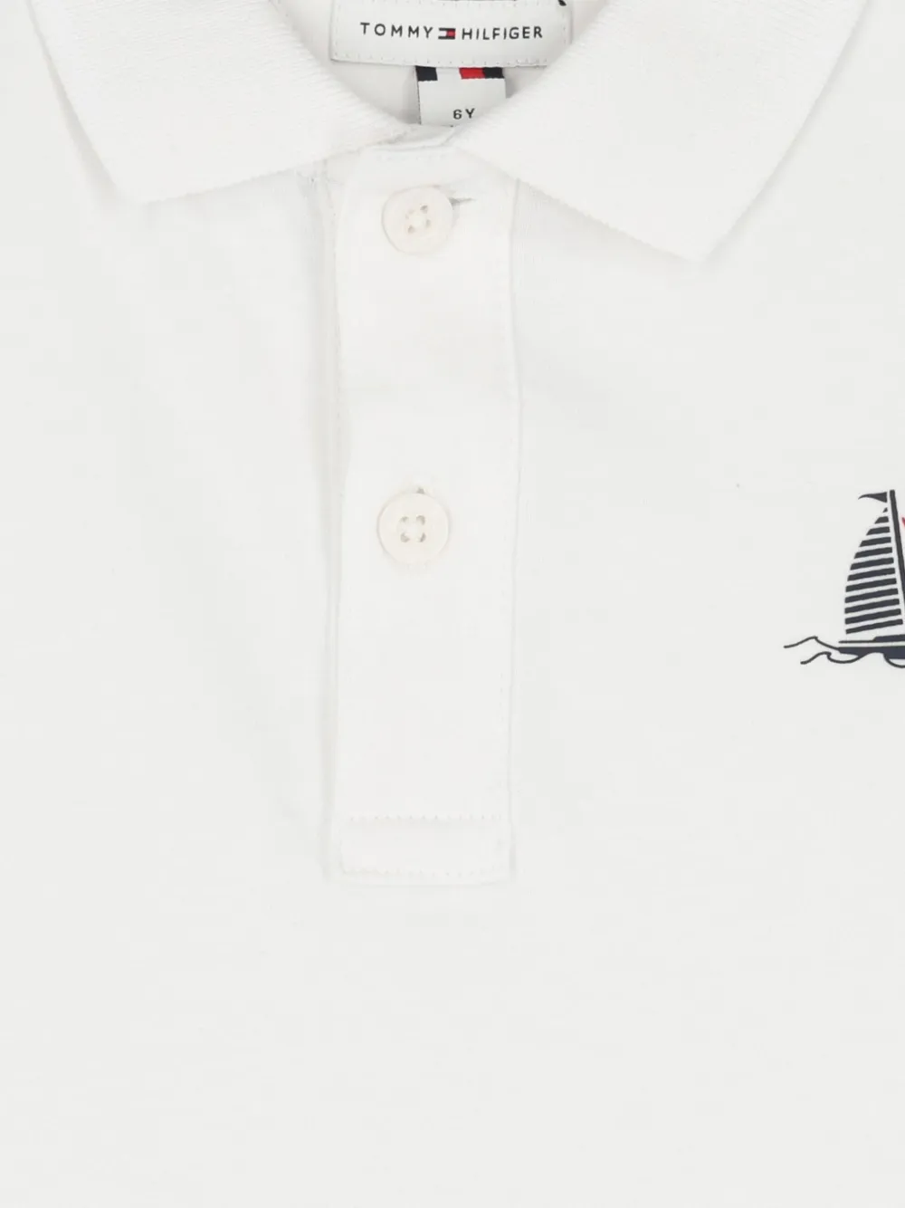Tommy Hilfiger Junior Poloshirt met geborduurd logo Wit