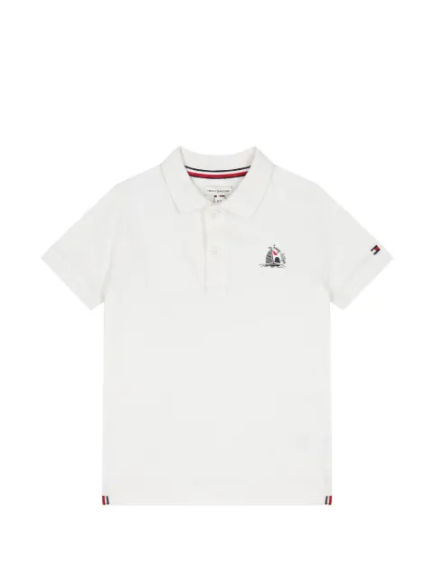 Tommy Hilfiger Junior 로고 자수 폴로 셔츠
