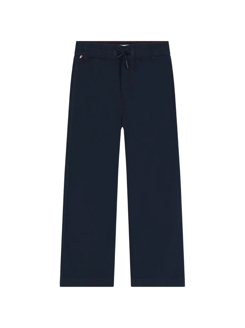 Tommy Hilfiger Junior drawstring-waist logo-patch trousers - Blu