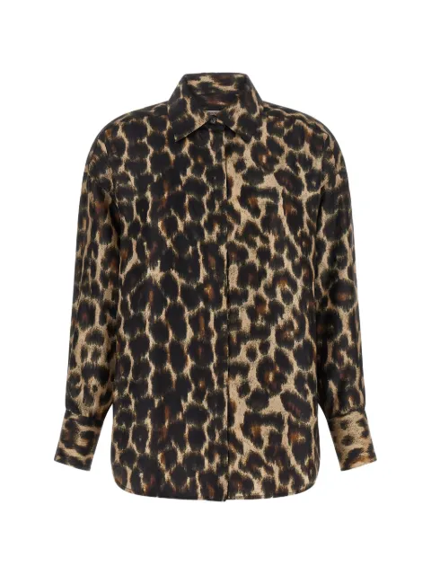 Alberto Biani animal-print silk shirt