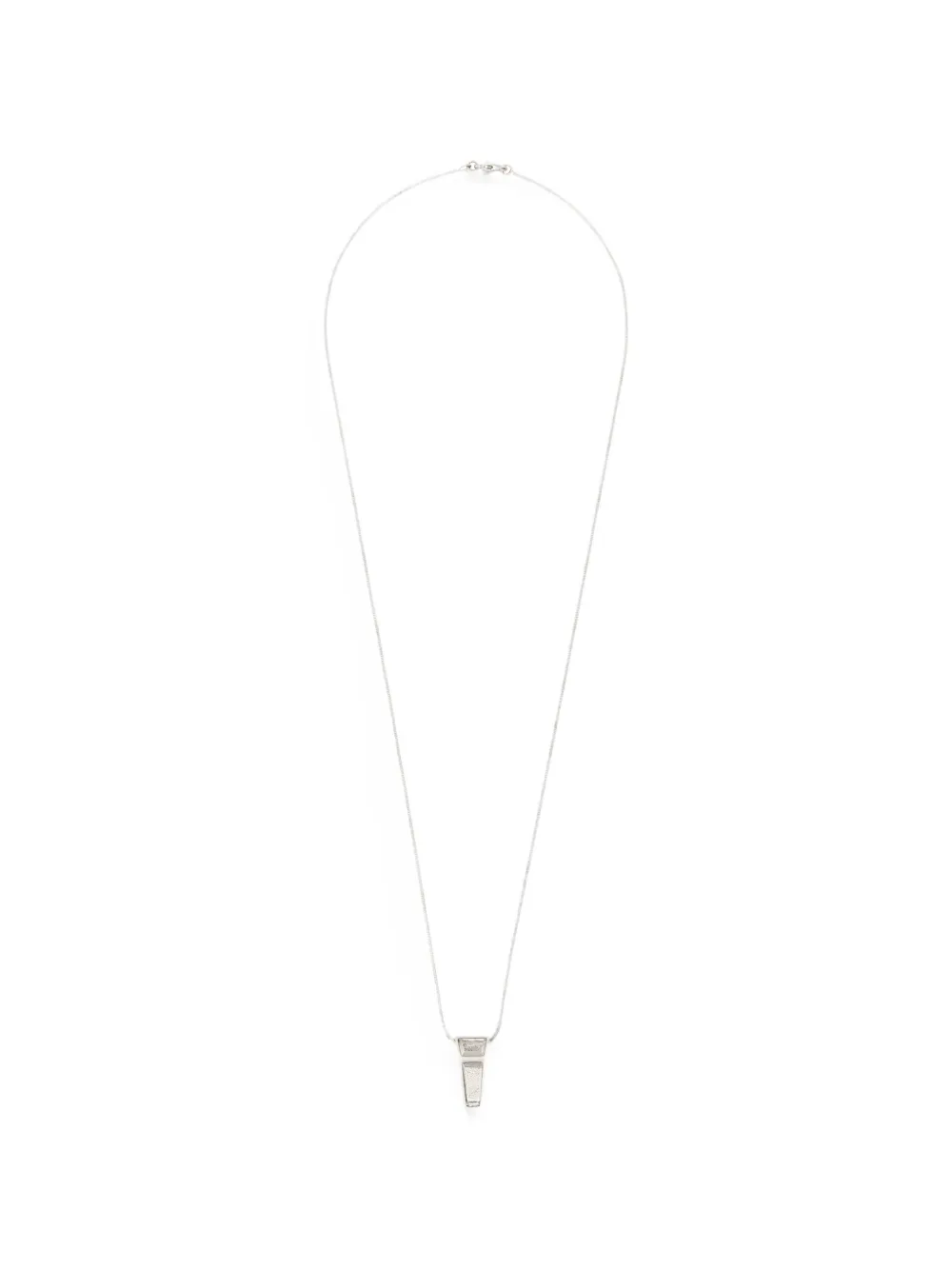 Rick Owens Mini Crystal Trunk Necklace In 실버 톤