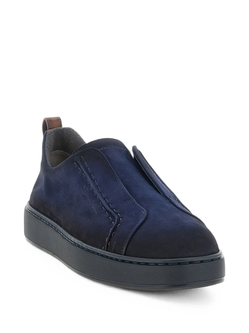 Santoni Victory leather slip-on sneakers Blauw