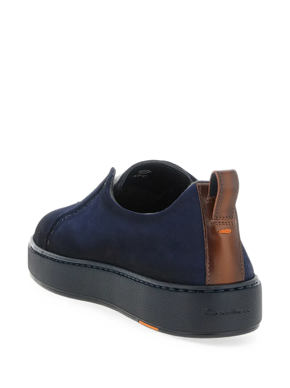 Santoni Victory leather slip-on sneakers Blauw