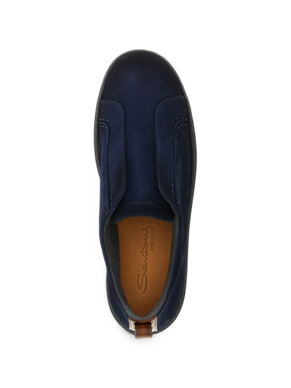 Santoni Victory leather slip-on sneakers Blauw