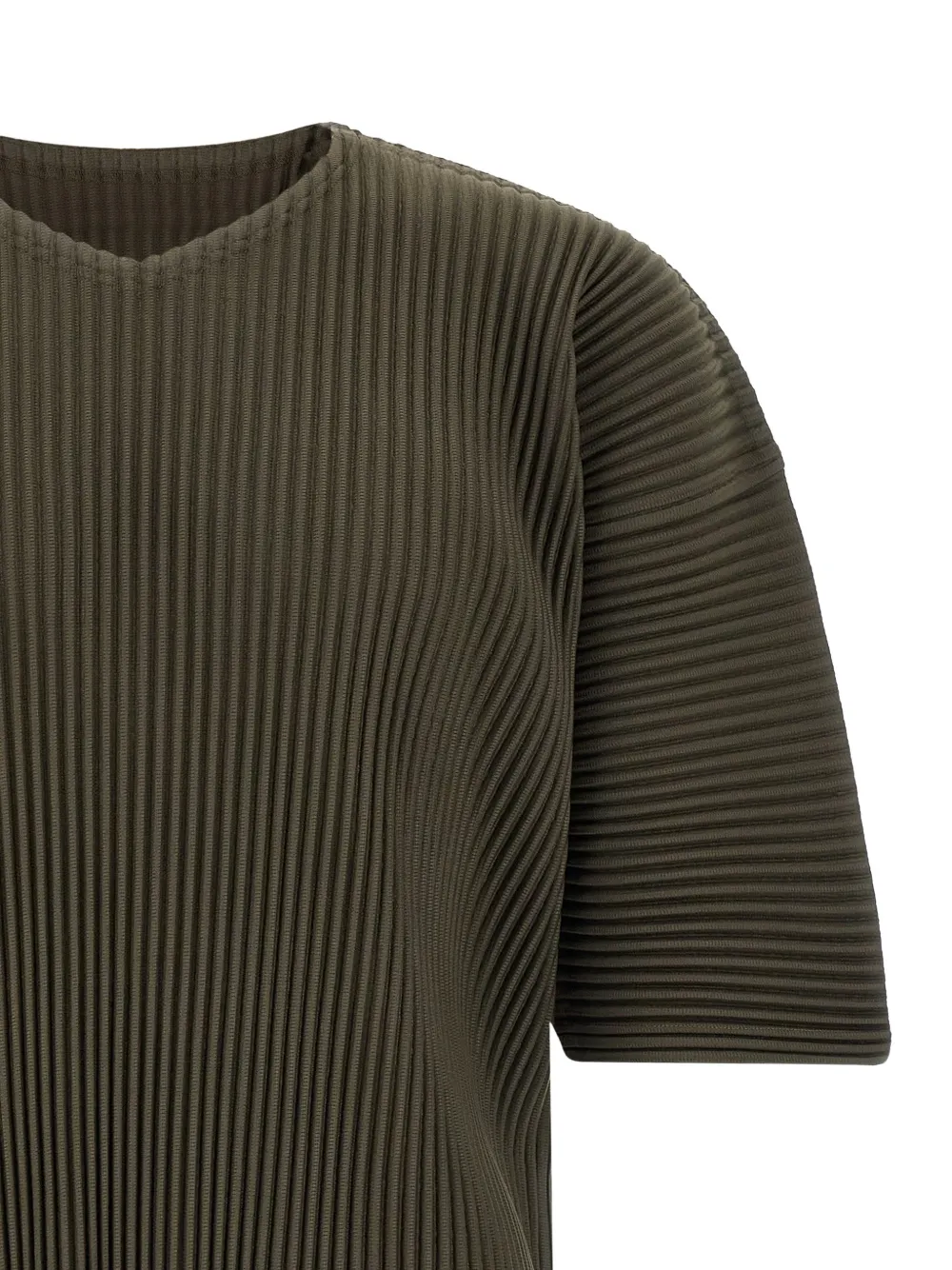 Homme Plissé Issey Miyake Monthly Colors: July T-shirt met V-hals Groen