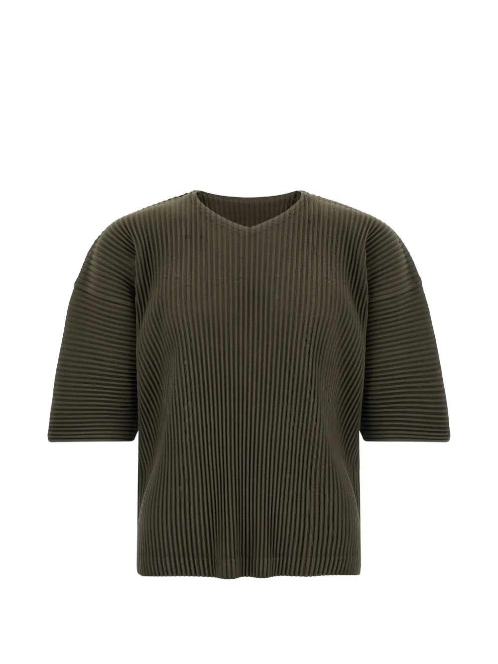 Homme Plissé Issey Miyake Monthly Colors: July V-neck T-shirt - Verde