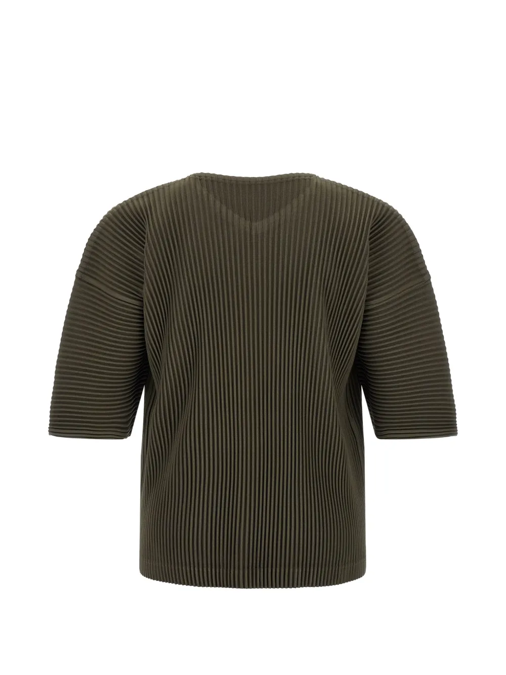 Homme Plissé Issey Miyake Monthly Colors: July T-shirt met V-hals Groen