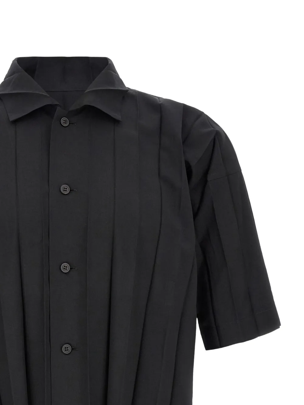 Homme Plissé Issey Miyake Overhemd met korte mouwen Zwart