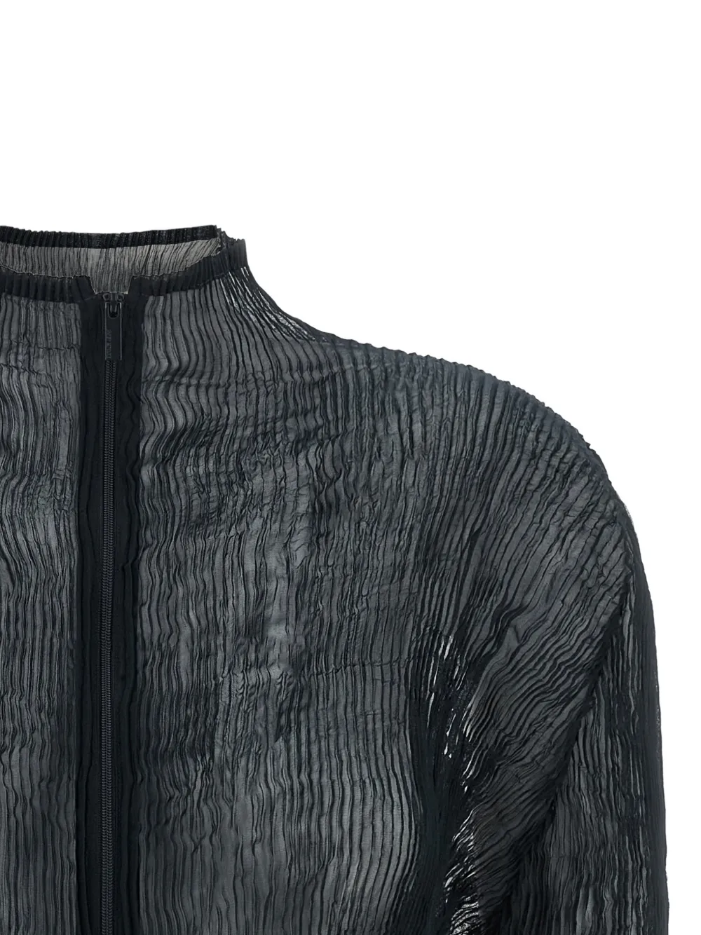 Issey Miyake Chiffon Twist 1 sweater met rits Zwart