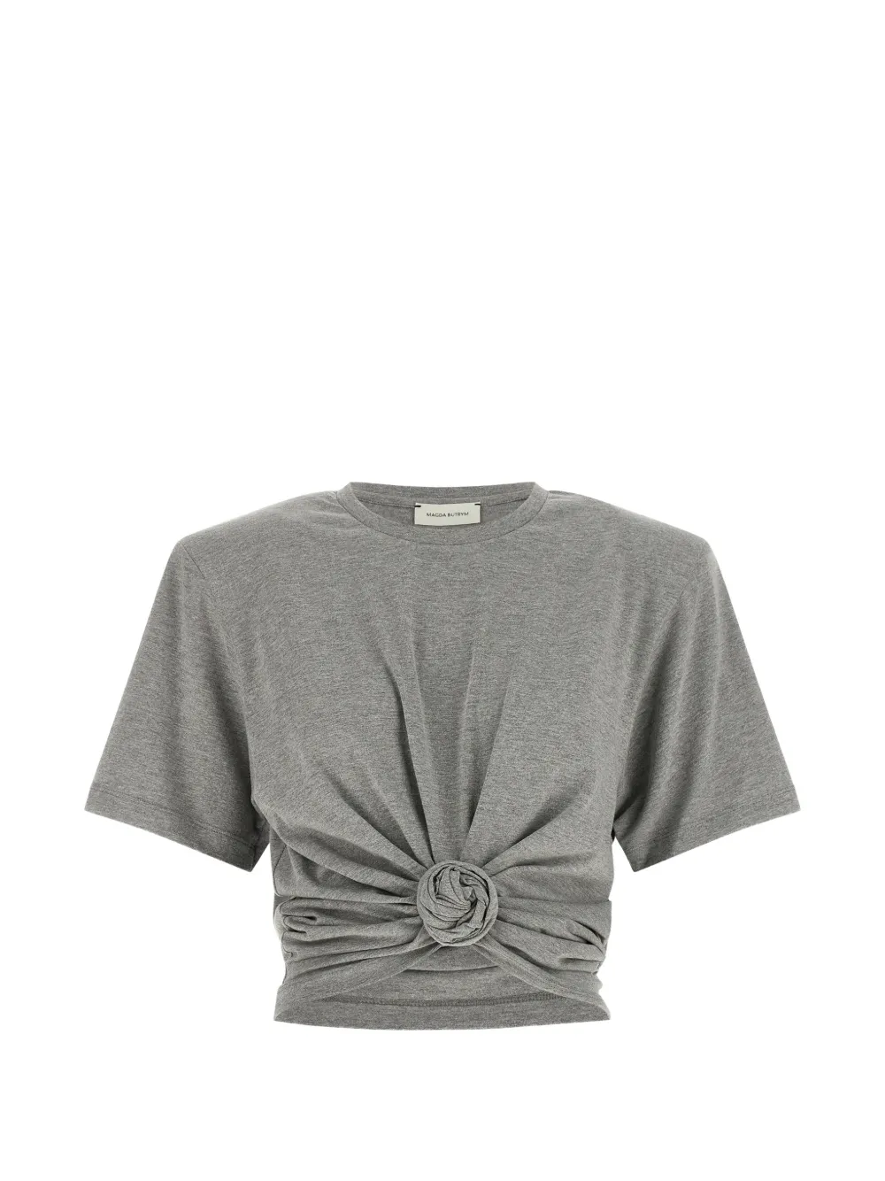 Magda Butrym knotted-detail crew-neck T-shirt Grijs