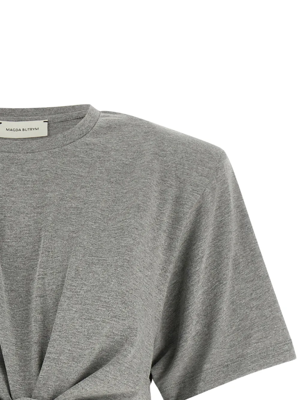 Magda Butrym knotted-detail crew-neck T-shirt Grijs