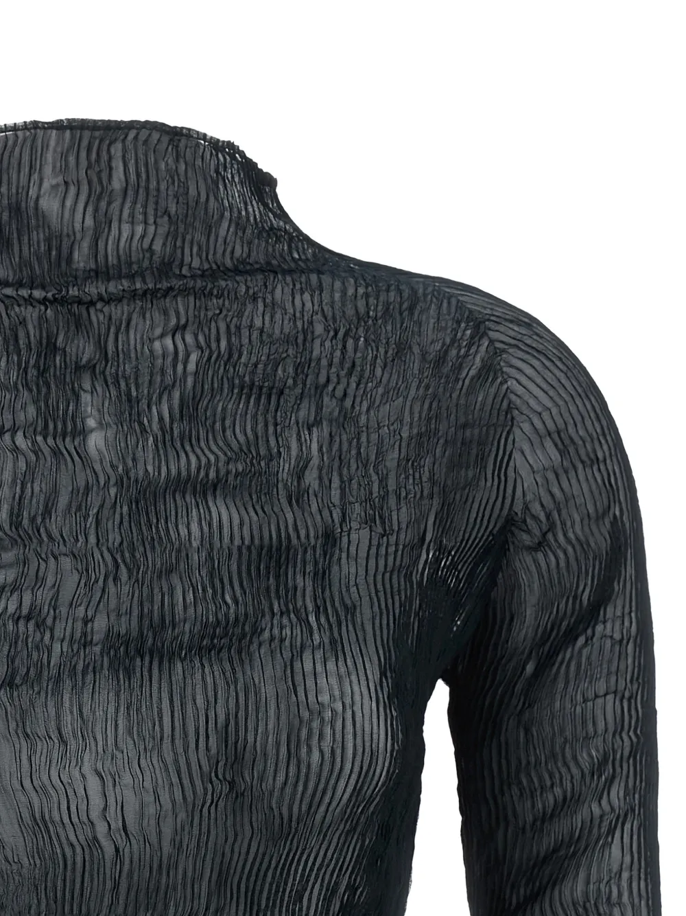 Issey Miyake crinkled jersey Blauw