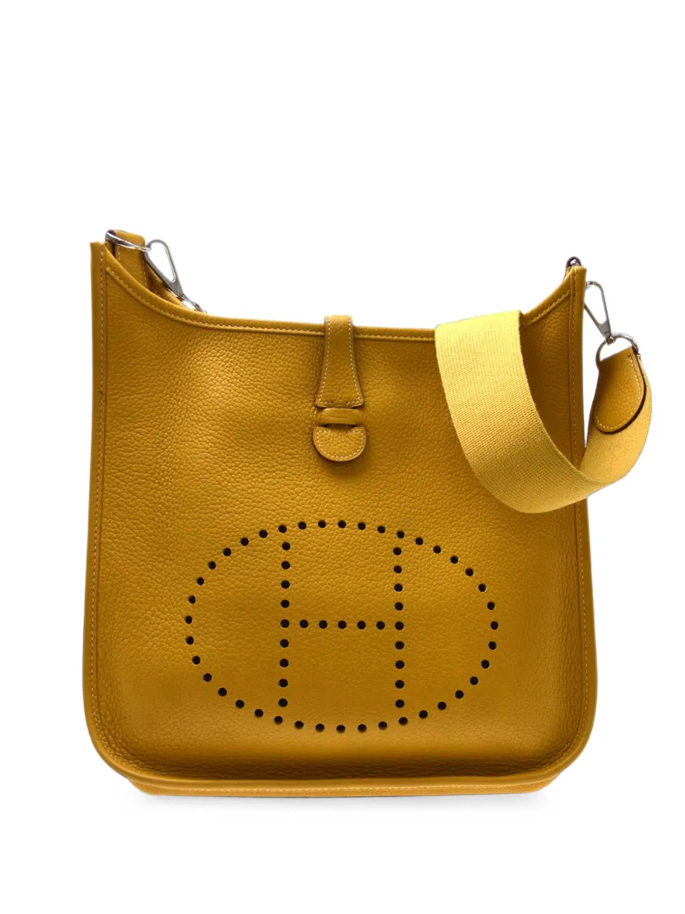 Hermès Pre-Owned 2008 GM Taurillon Evelyne shoulder bag - Giallo
