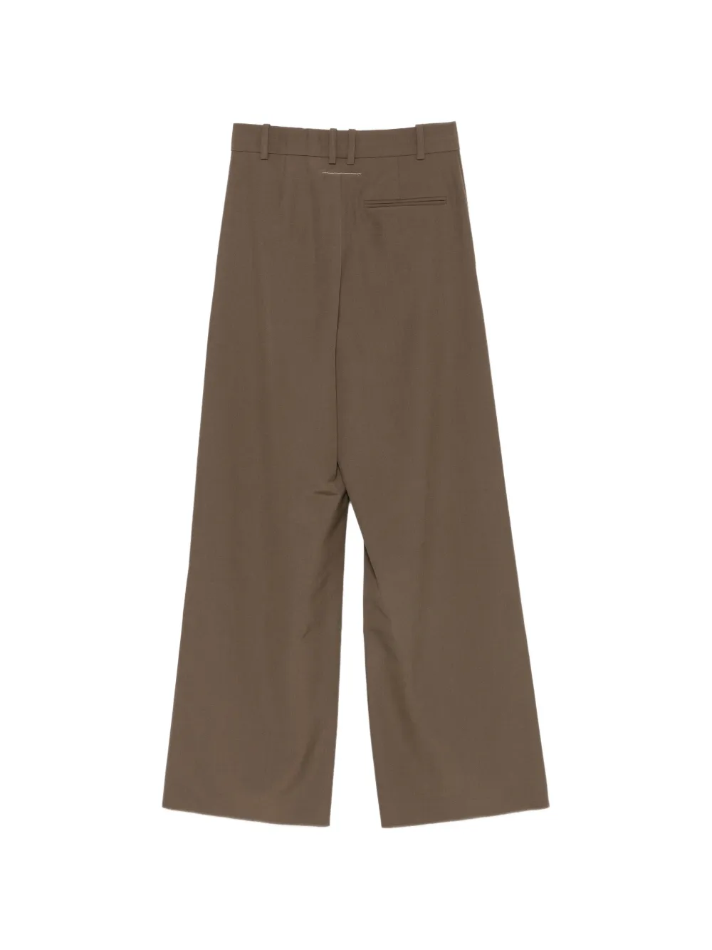 MM6 Maison Margiela pleated wide-leg trousers Bruin