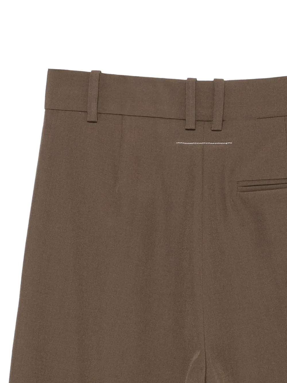 MM6 Maison Margiela pleated wide-leg trousers Bruin
