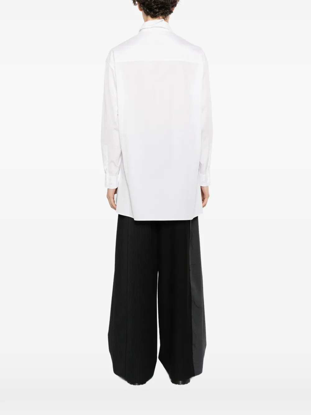 Yohji Yamamoto triple-flap asymmetry shirt Wit