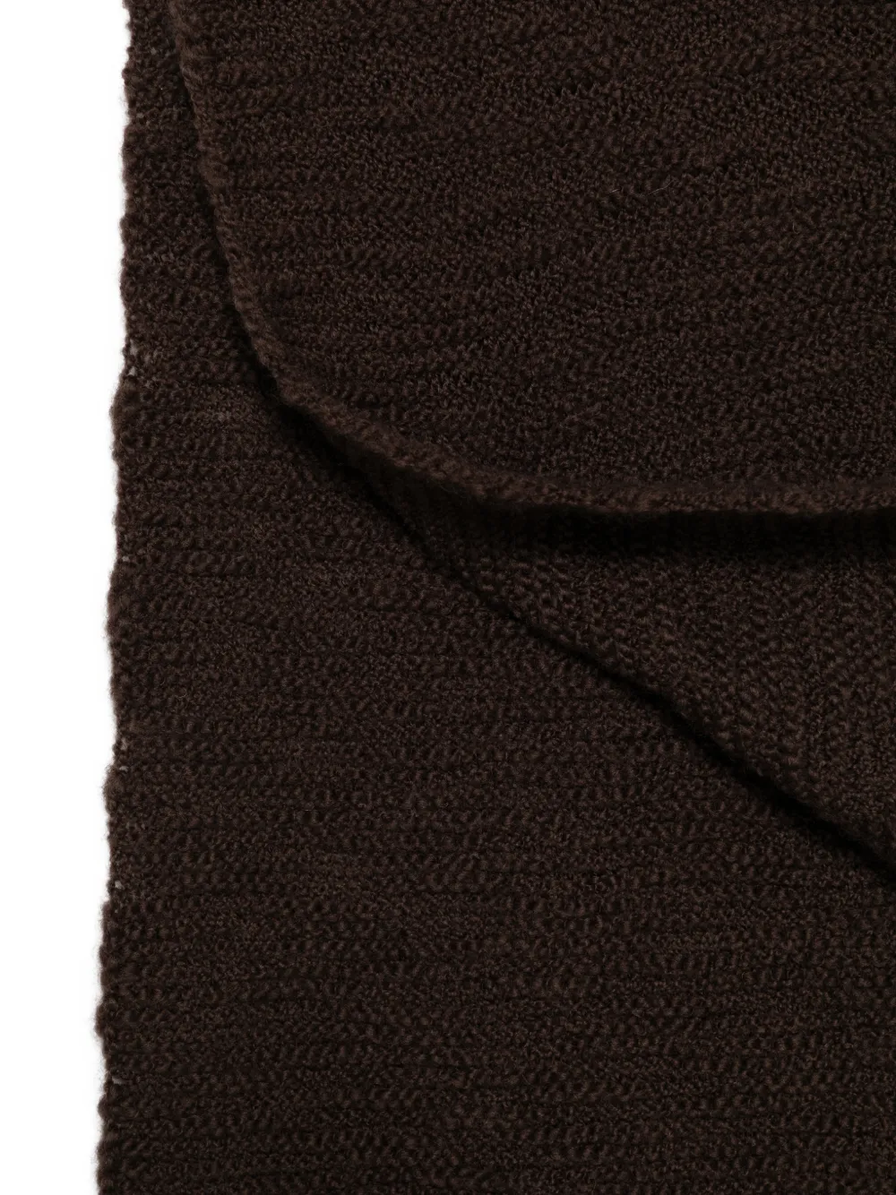Semicouture Grofgebreide sjaal met franje Bruin