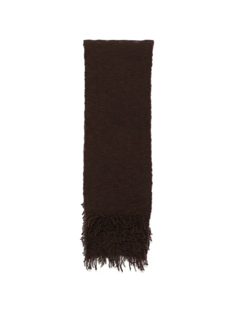 Semicouture fringed-edge chunky-knit scarf