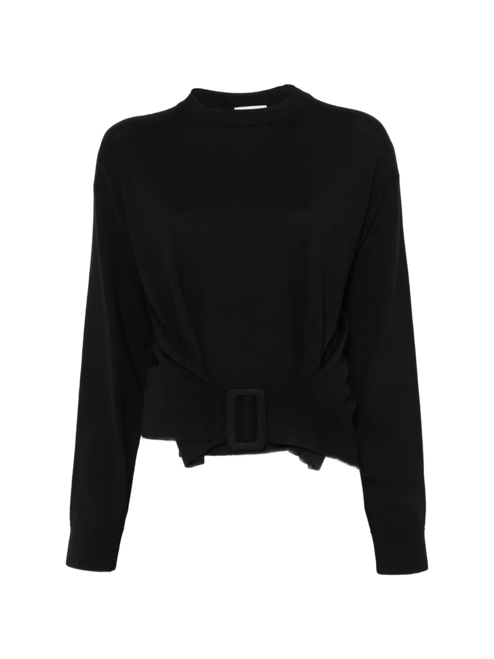 Semicouture buckle-detail cropped sweater
