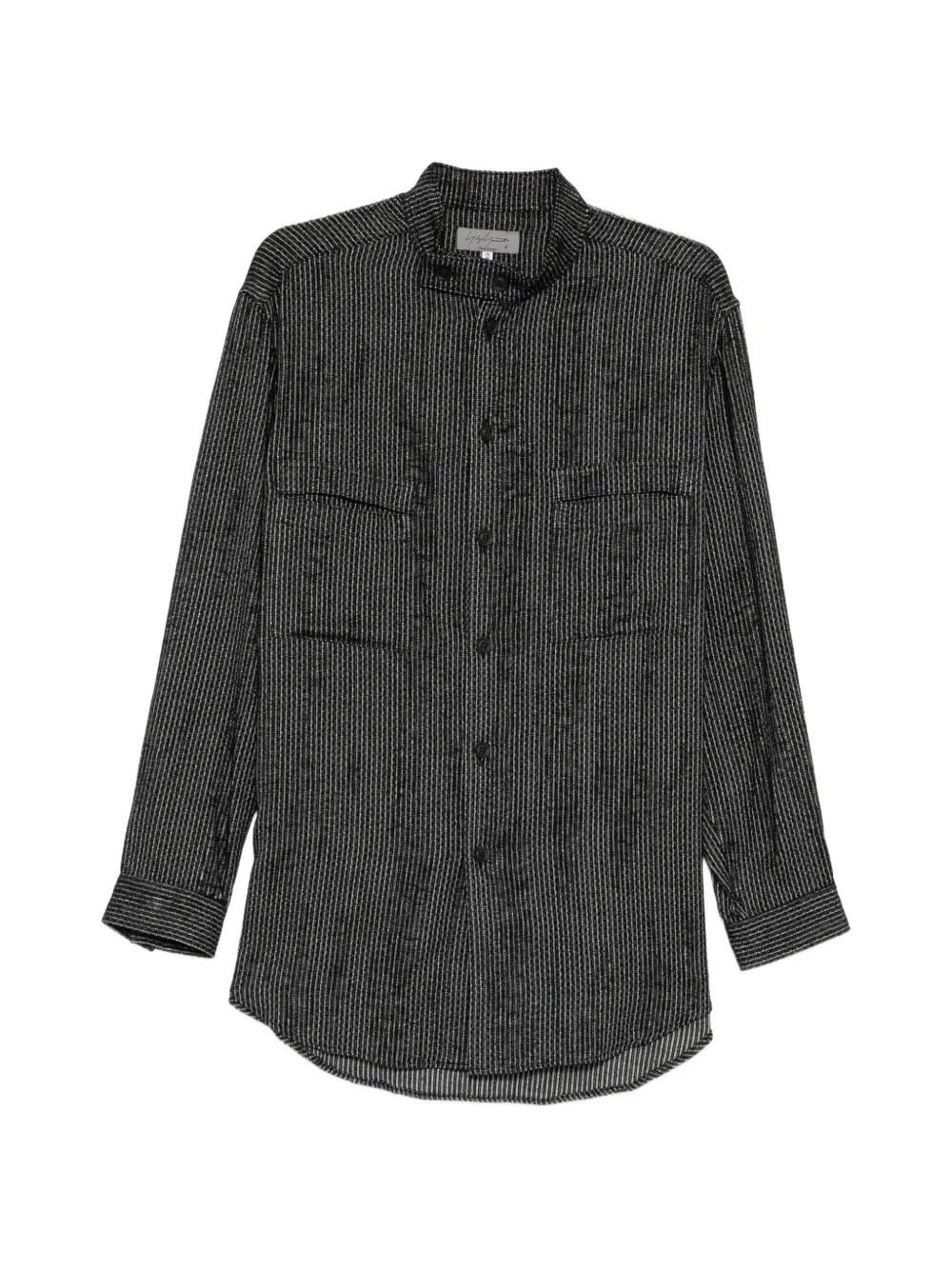 Yohji Yamamoto melange striped shirt - Nero